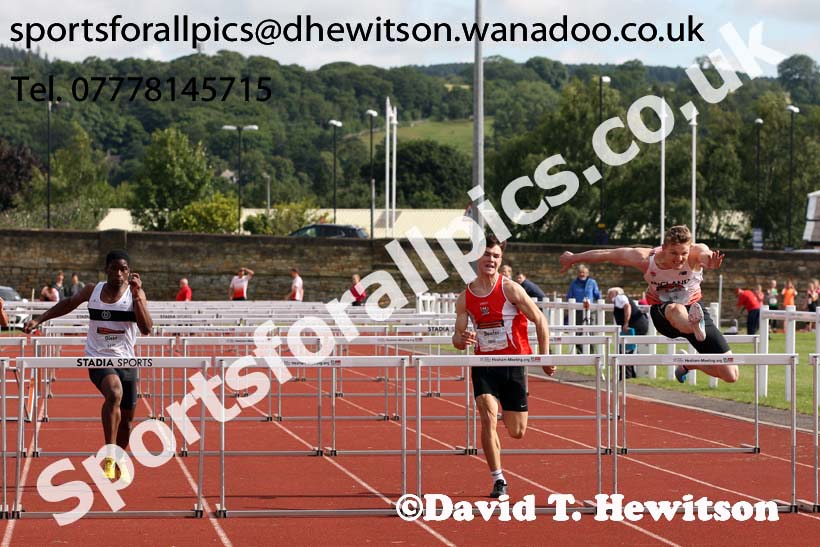 Mens under-20s 110 metres hurdles, EAP International Combined Events, Hexham Northumberland. Photo: David T. Hewitson/Sports for All Pics